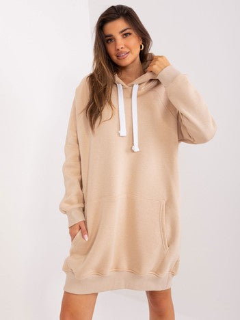 Lange Hoodie – Beige