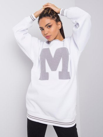 Marie Warm Gevoerde Oversized Sweater – Wit