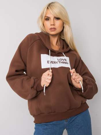 Dina Warm Gevoerde Hoodie – Donkerbruin