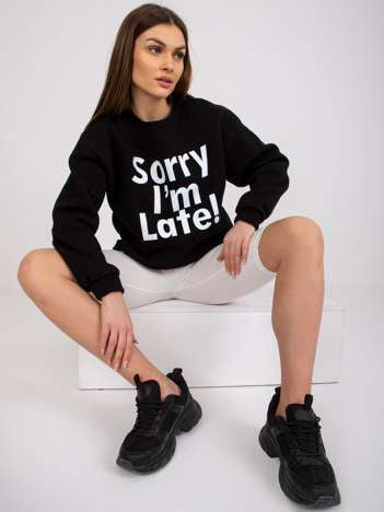 Sweater met Francisco-Print – Zwart