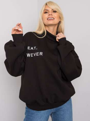Warm Gevoerde Sweater met Col – Zwart