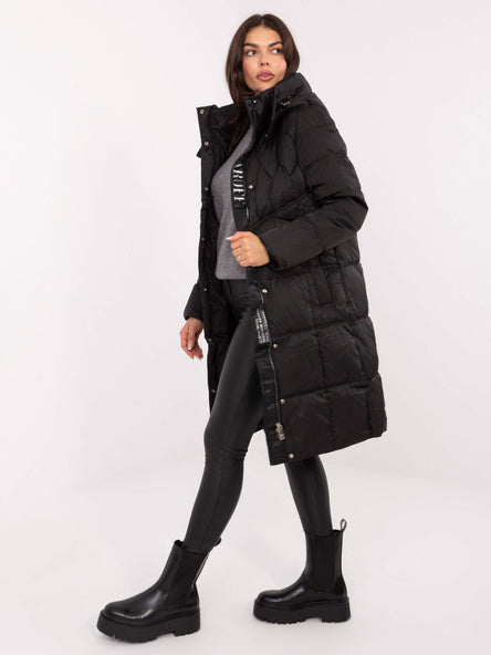 Lange Winterjas GAROFF met Capuchon – Zwart