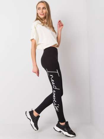 Statement Legging met Print – Zwart