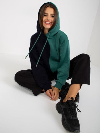 Basic Hoodie – Zwart/Groen