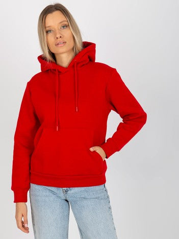 Hoodie met Kangoeroezak – Rood