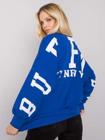 Brooke Sweater met Print – Kobaltblauw