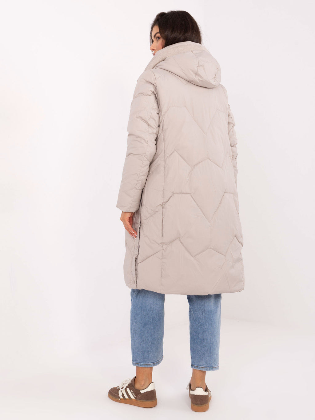 Gewatteerde Winterjas GAROFF met Capuchon – Beige