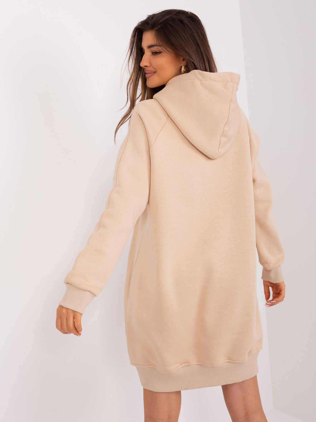 Lange Hoodie – Beige