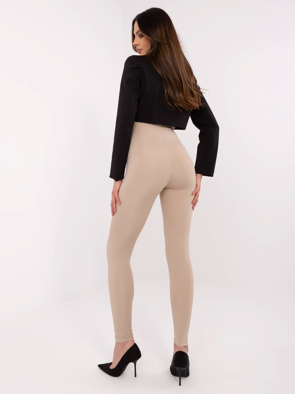 Beige High-Waist Legging