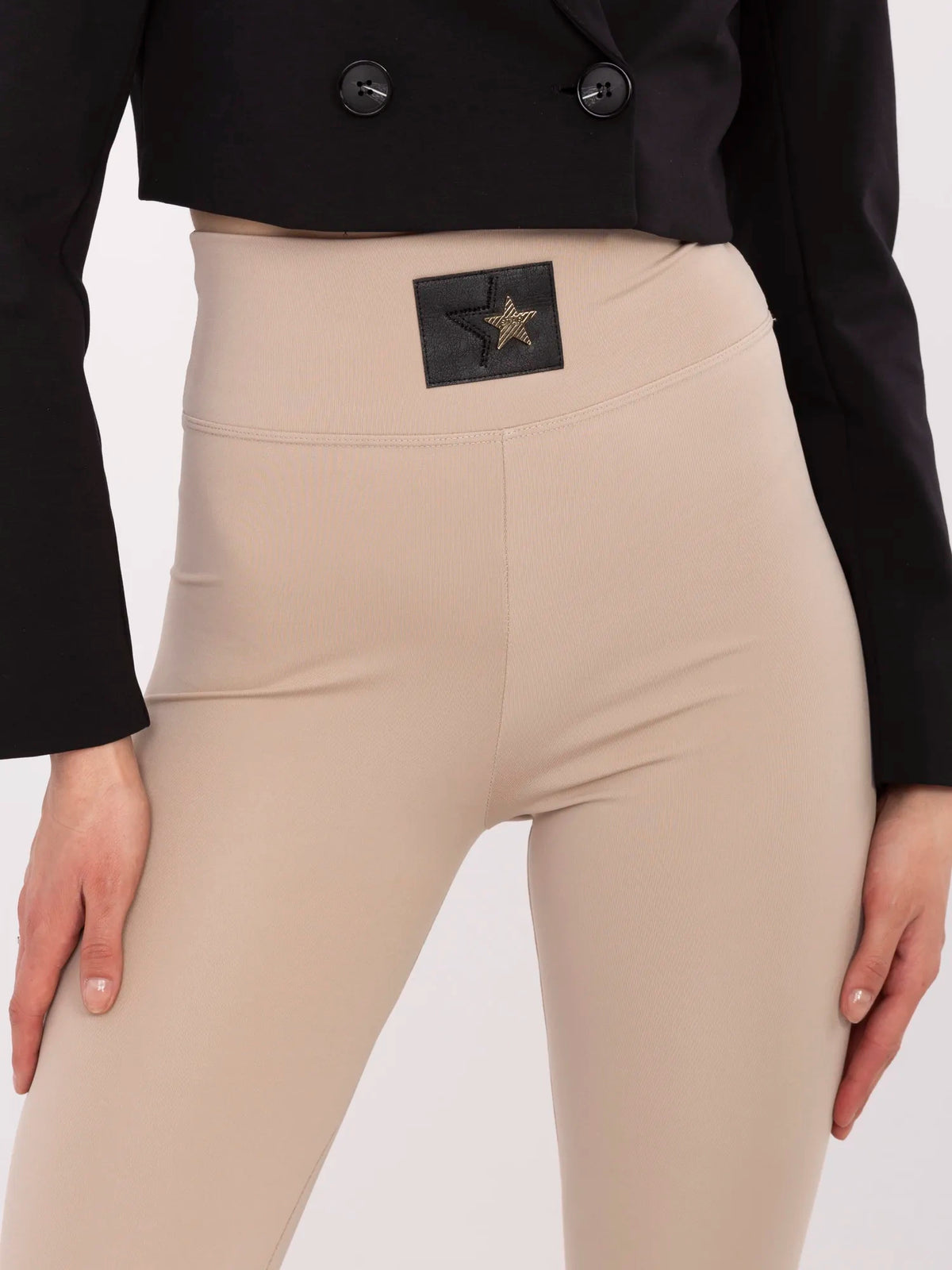 Beige High-Waist Legging