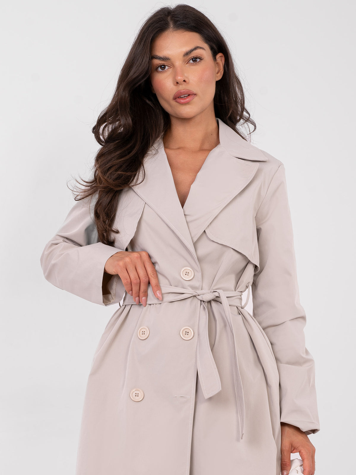 Dames Trenchcoat met Ceintuur – Beige