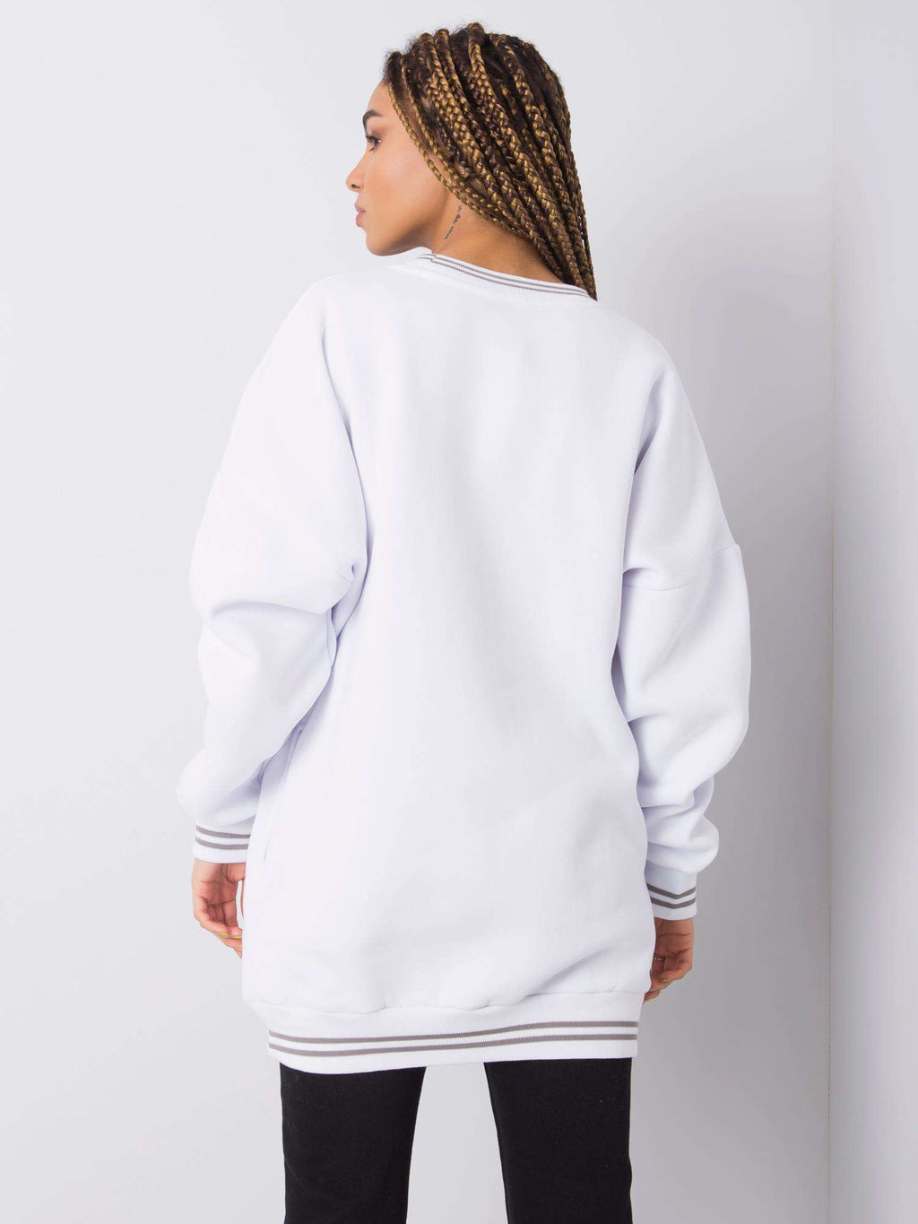 Marie Warm Gevoerde Oversized Sweater – Wit