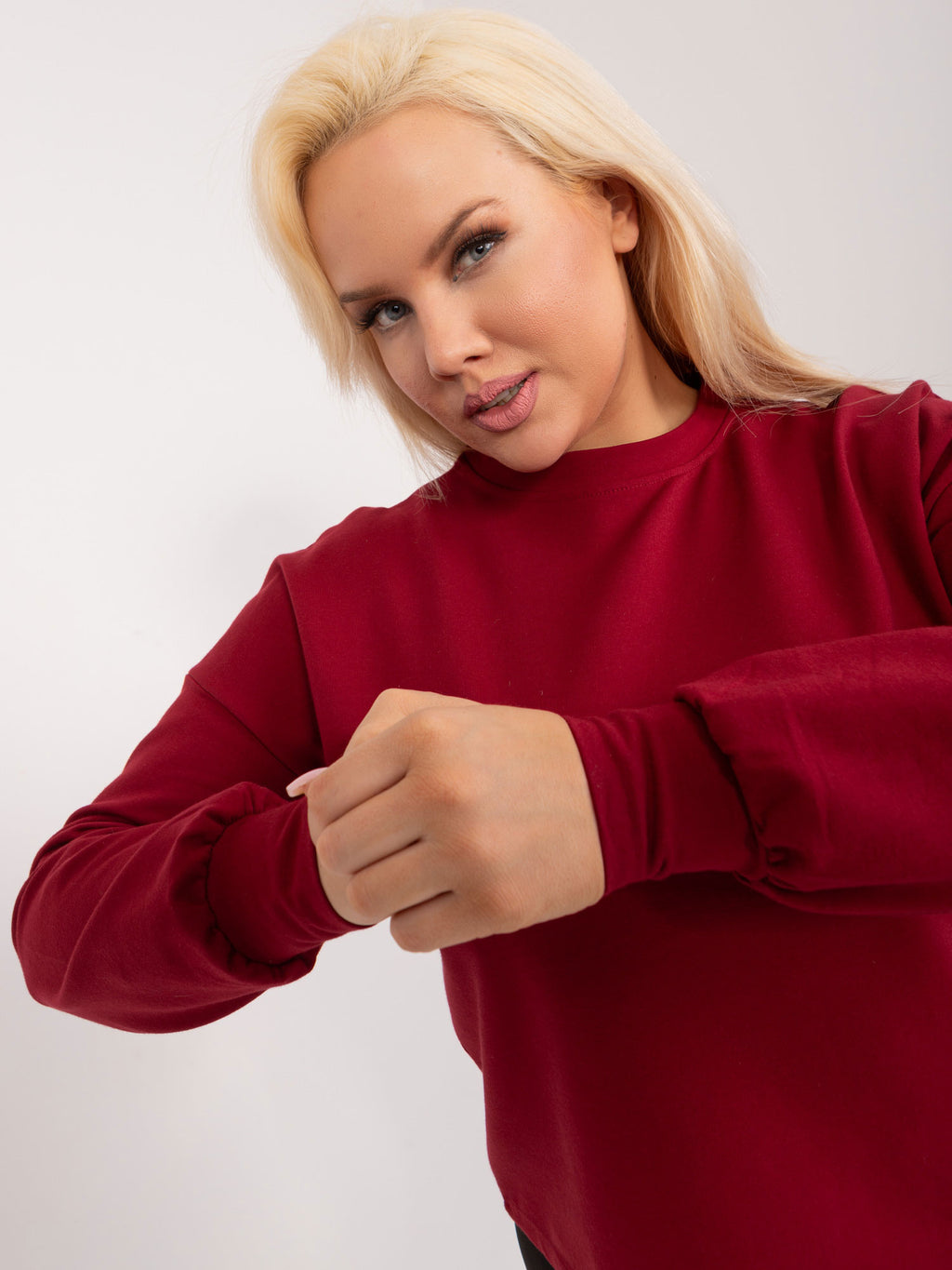Florentia Plus Size Sweater – Bordeaux