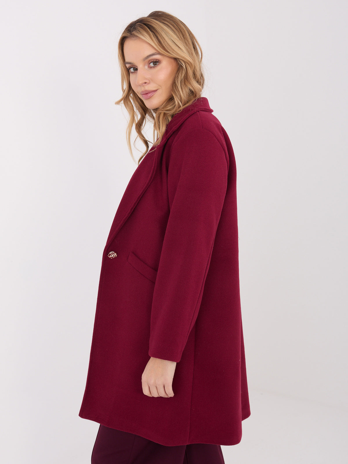 Elegante Korte Damesjas – Bordeaux
