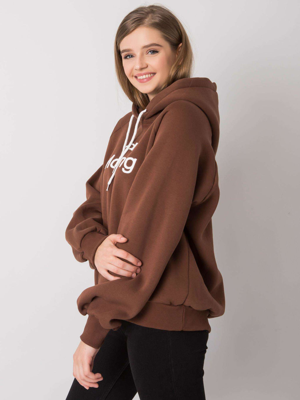 Warm Gevoerde Hoodie – Donkerbruin