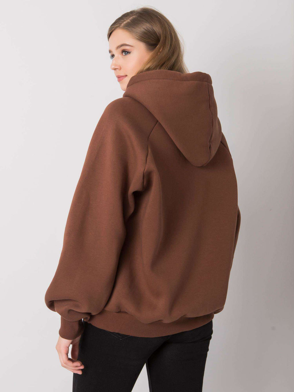 Warm Gevoerde Hoodie – Donkerbruin