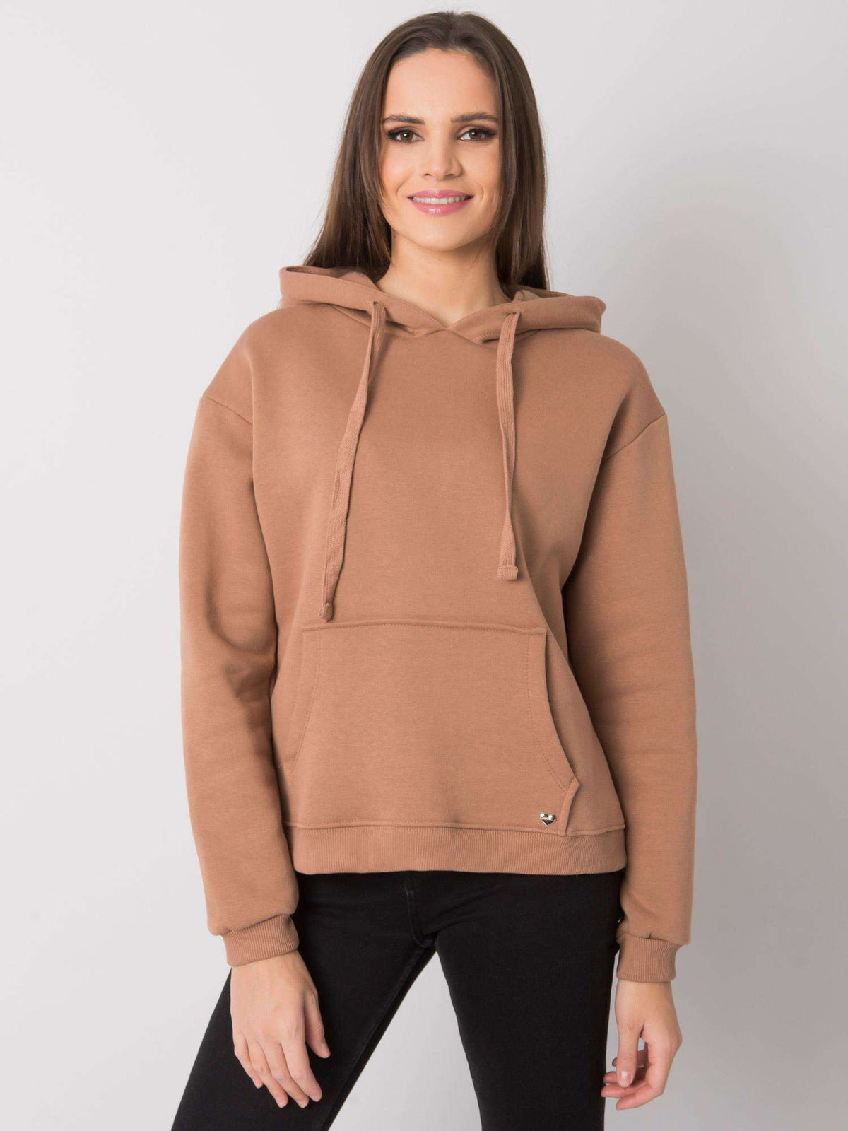 Hoodie met Kangoeroezak – Camel