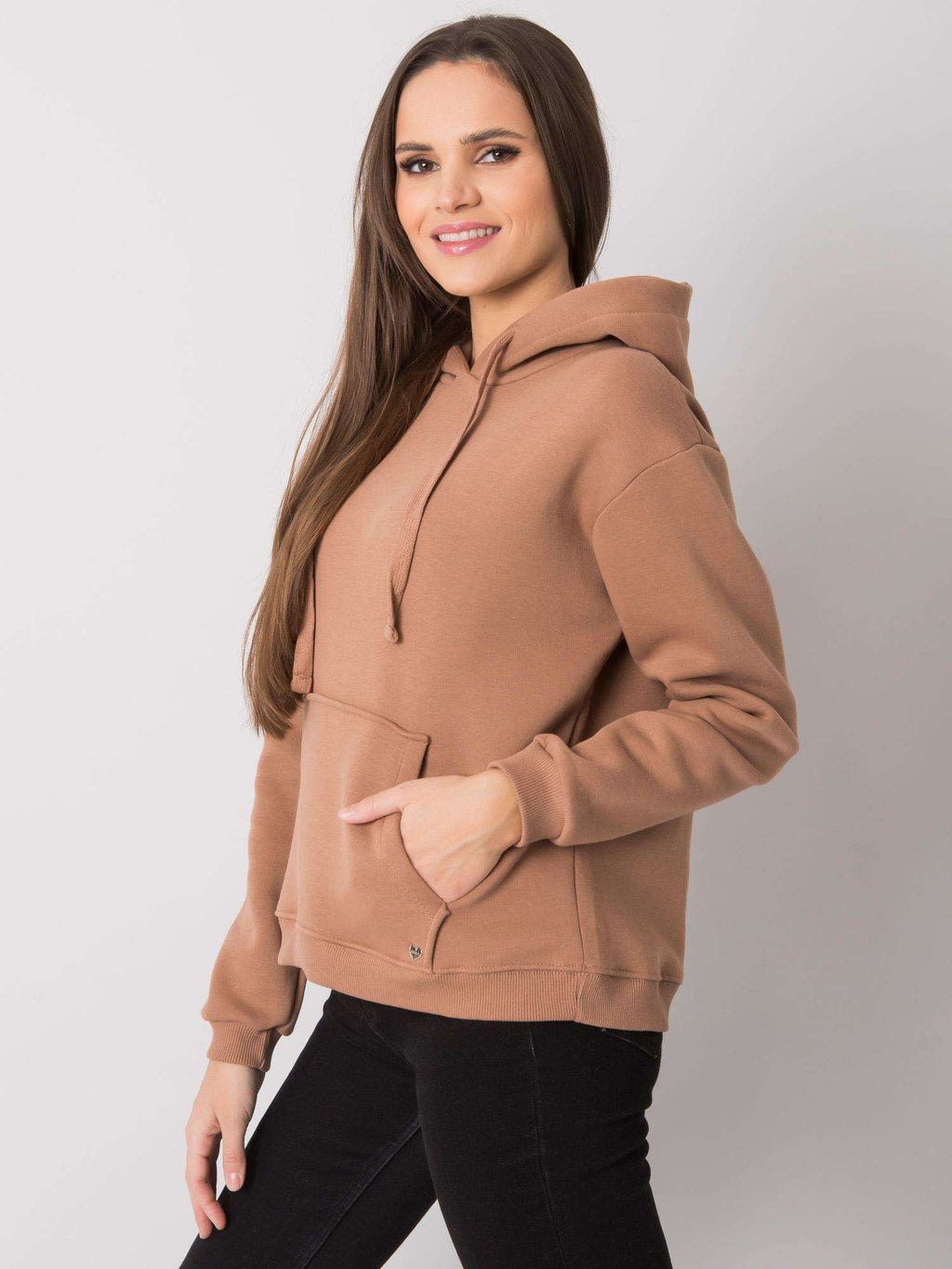 Hoodie met Kangoeroezak – Camel