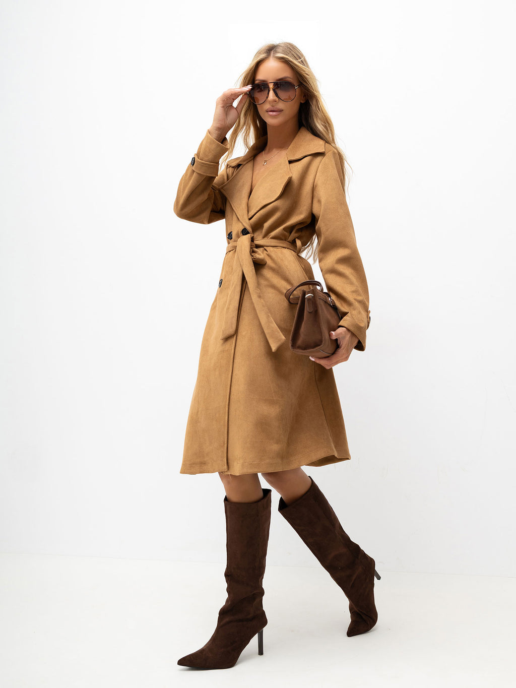 Dames Tussenjas met Ceintuur – Camel