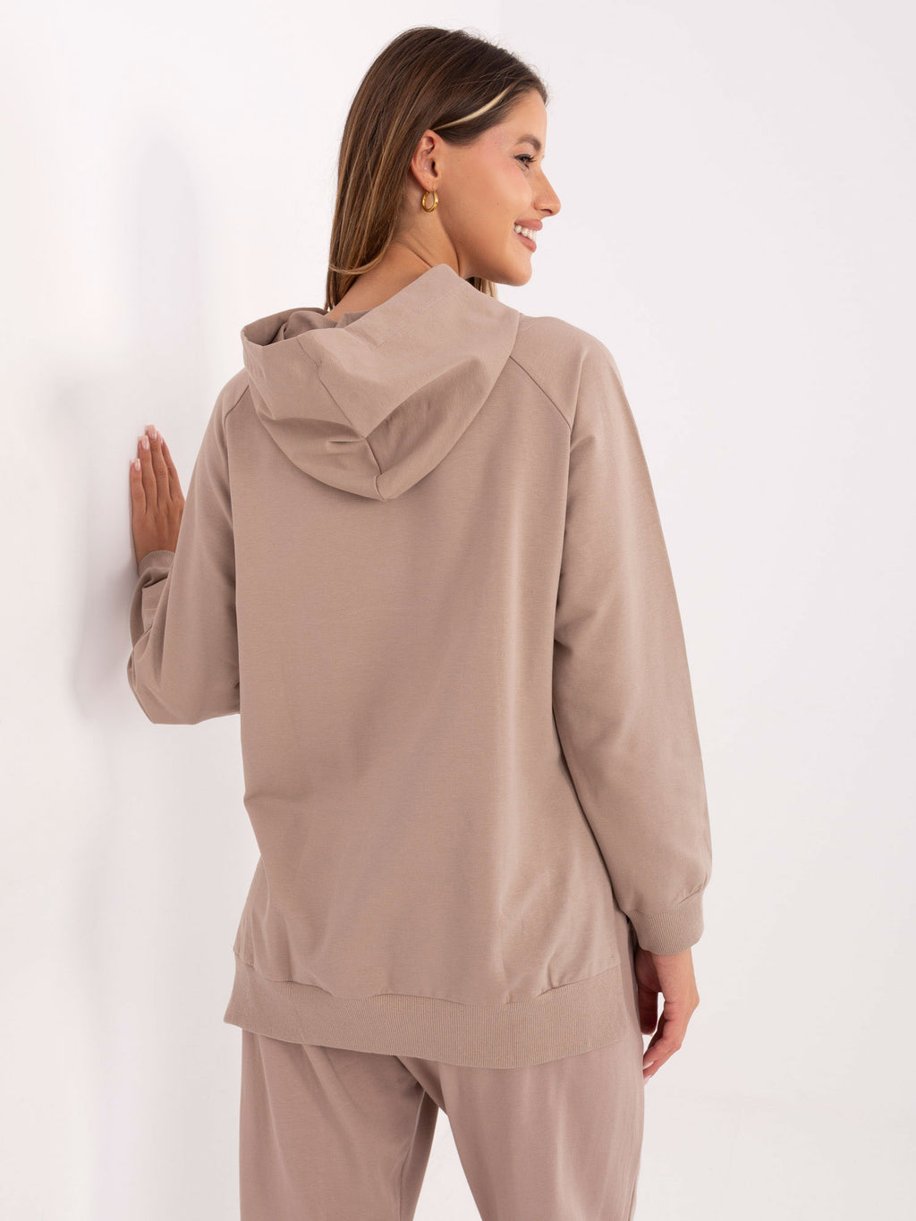Oversized Hoodie – Donkerbeige