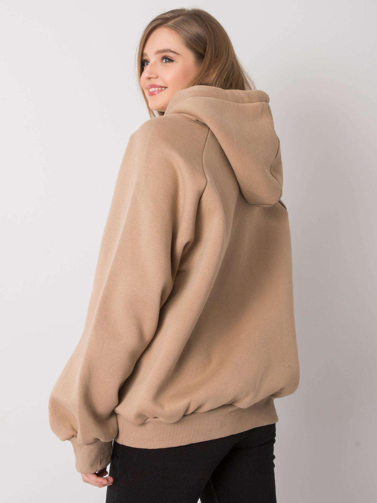 Warm Gevoerde Hoodie – Donkerbeige