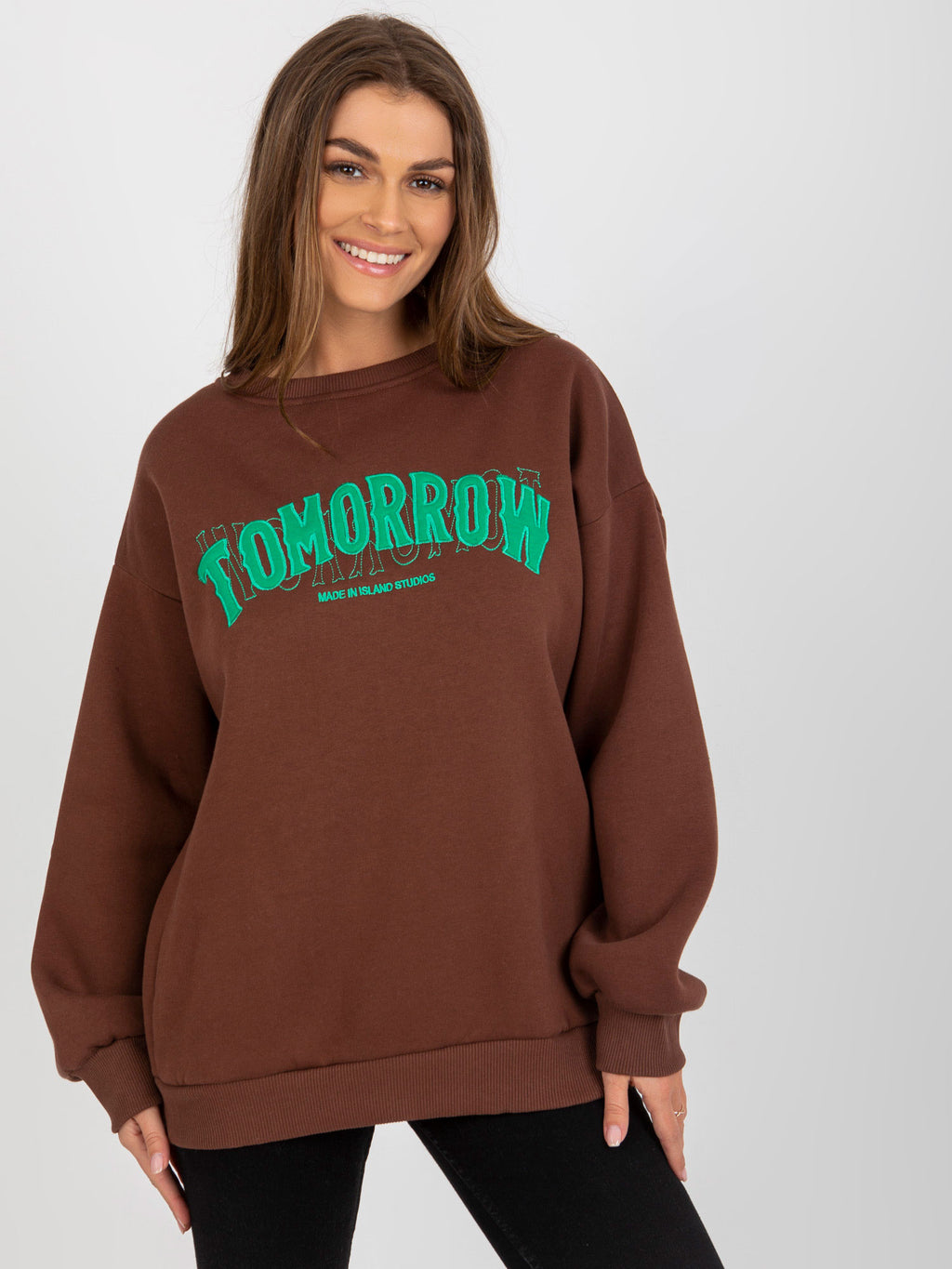 Hoodie met Tekst – Donkerbruin