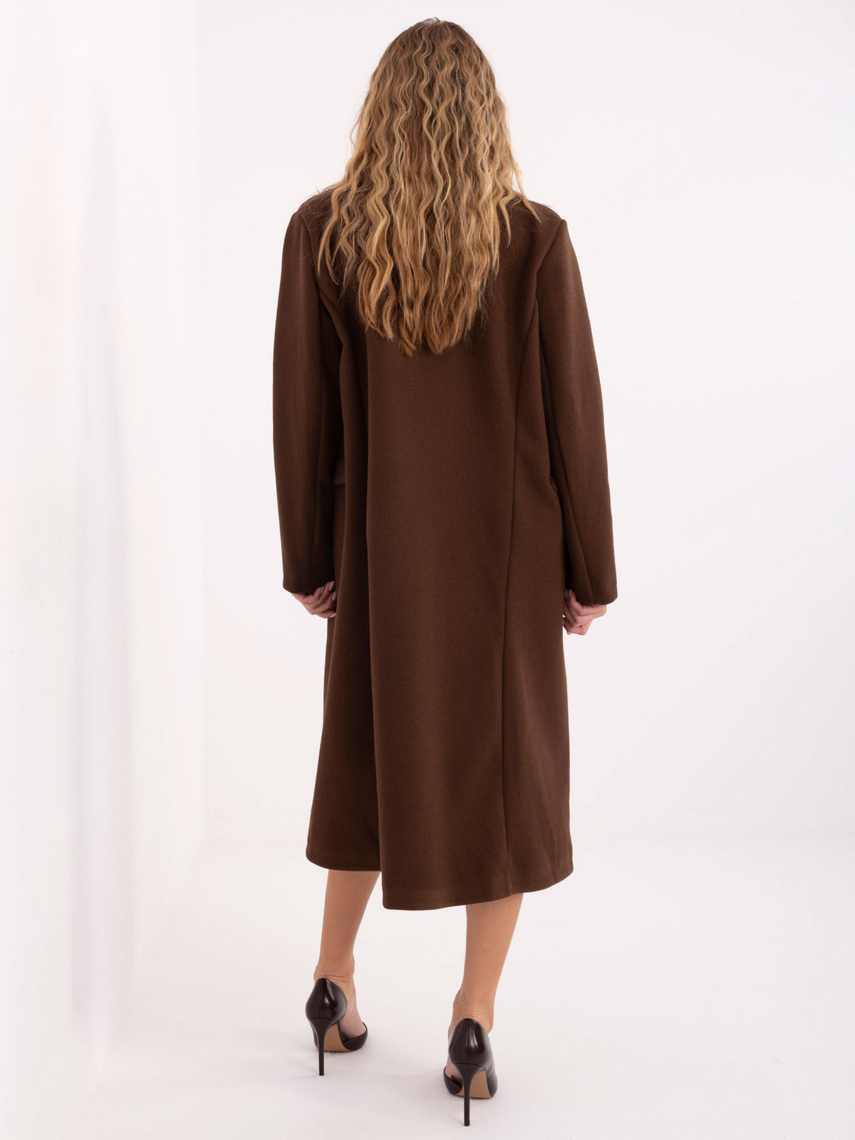 Lange Damesjas MAYA – Donkerbruin