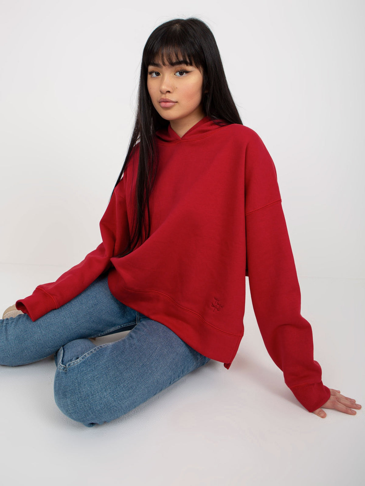 Oversized Hoodie MAYFLIES – Donkerrood