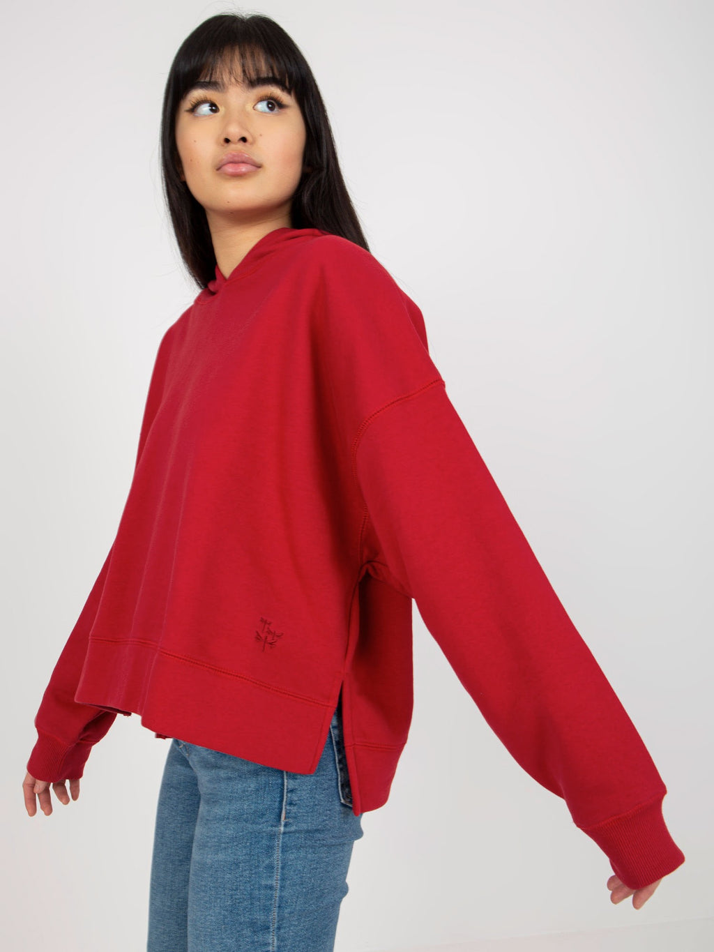 Oversized Hoodie MAYFLIES – Donkerrood