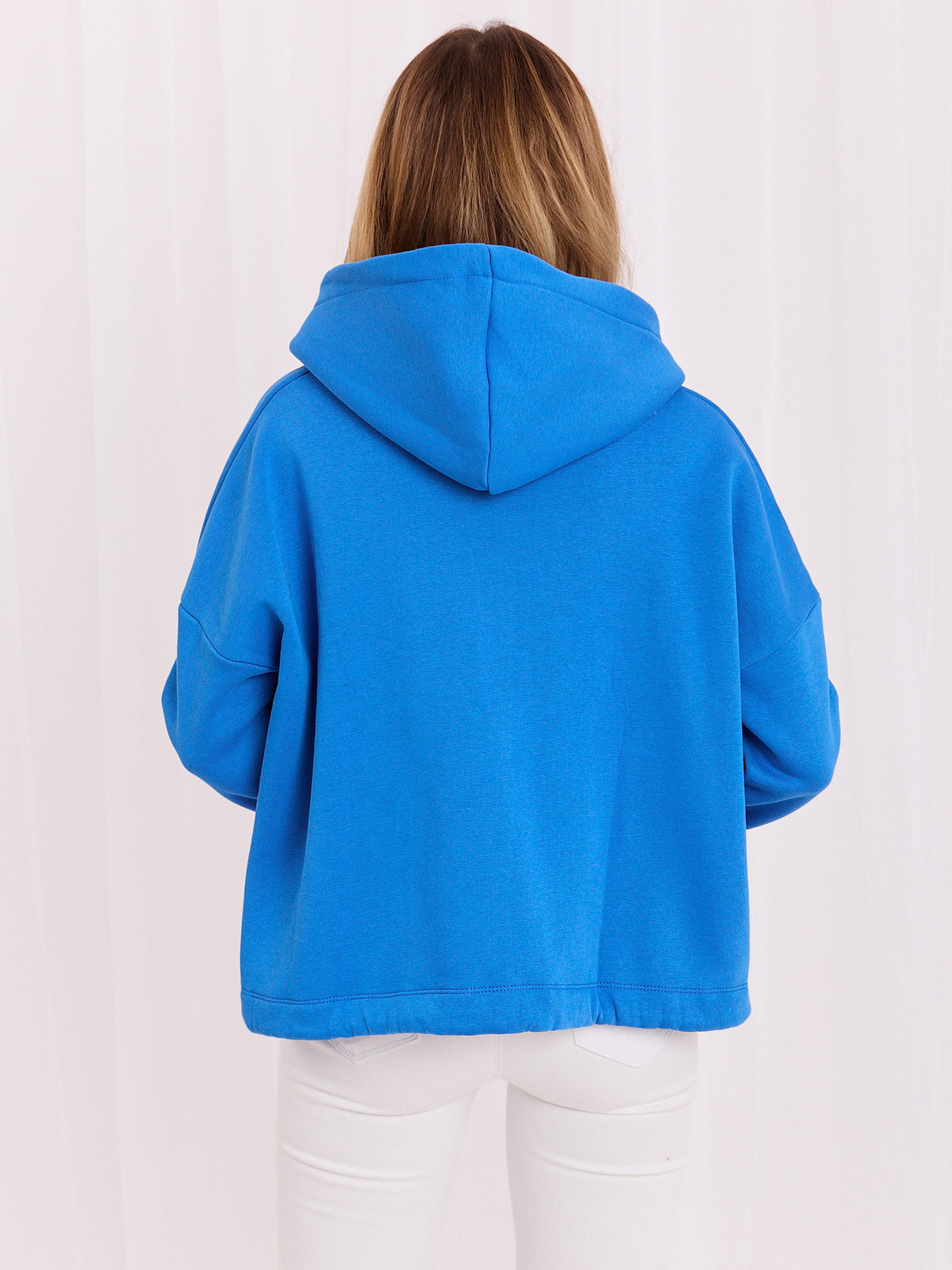 Michelle Hoodie met Borduursel – Donkerblauw