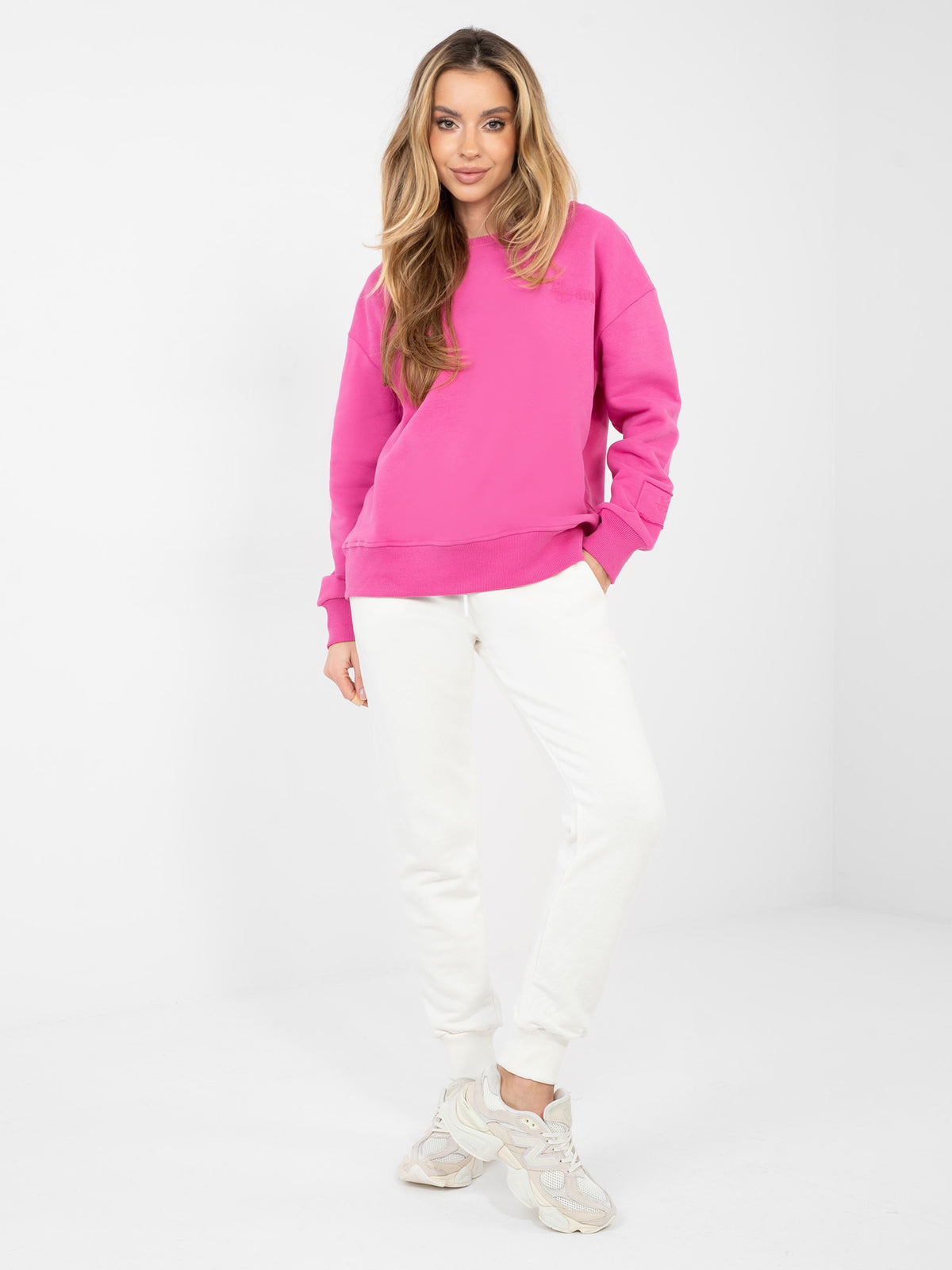 Oversized Sweater zonder Capuchon – Donkerroze
