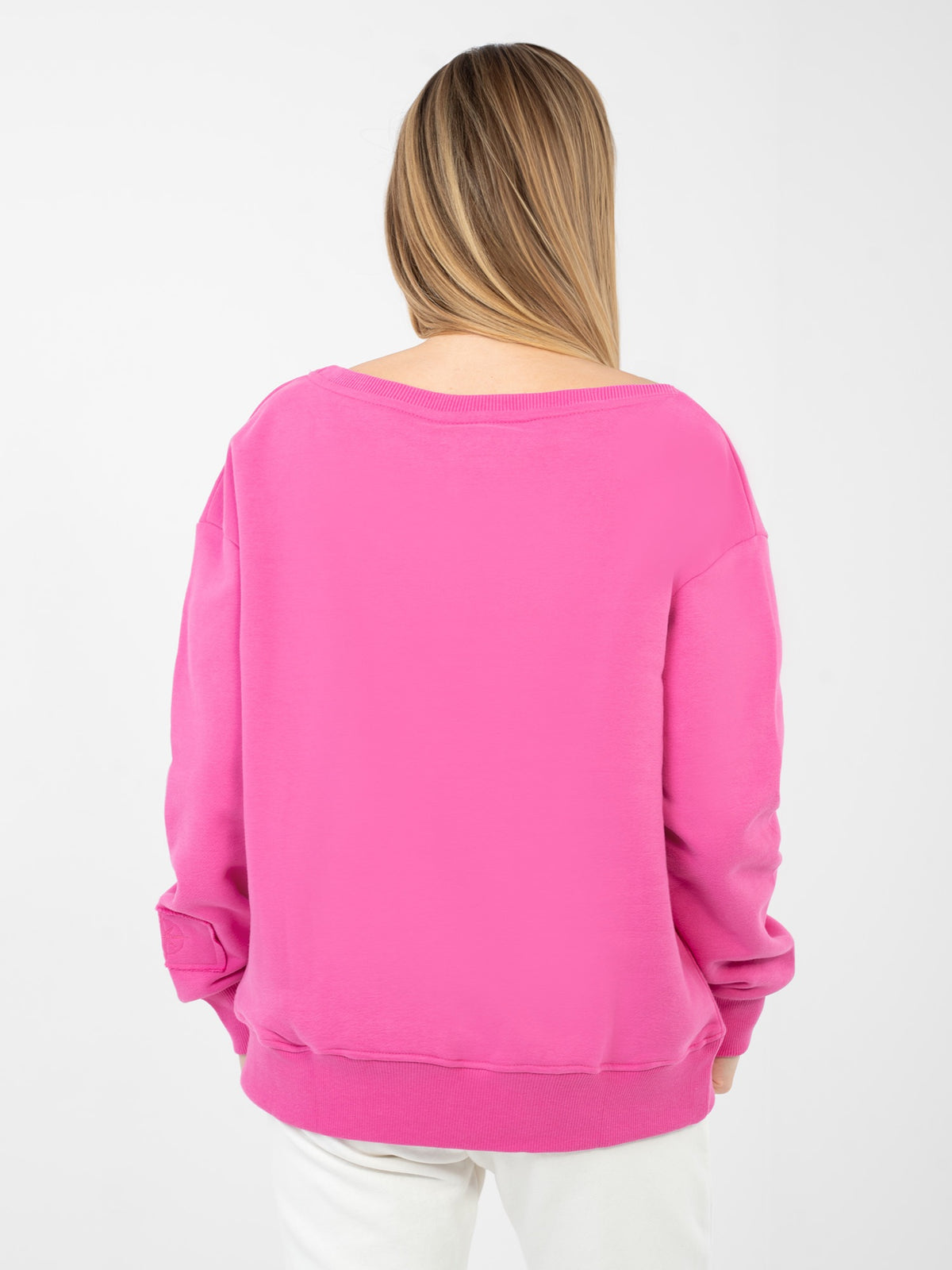 Oversized Sweater zonder Capuchon – Donkerroze
