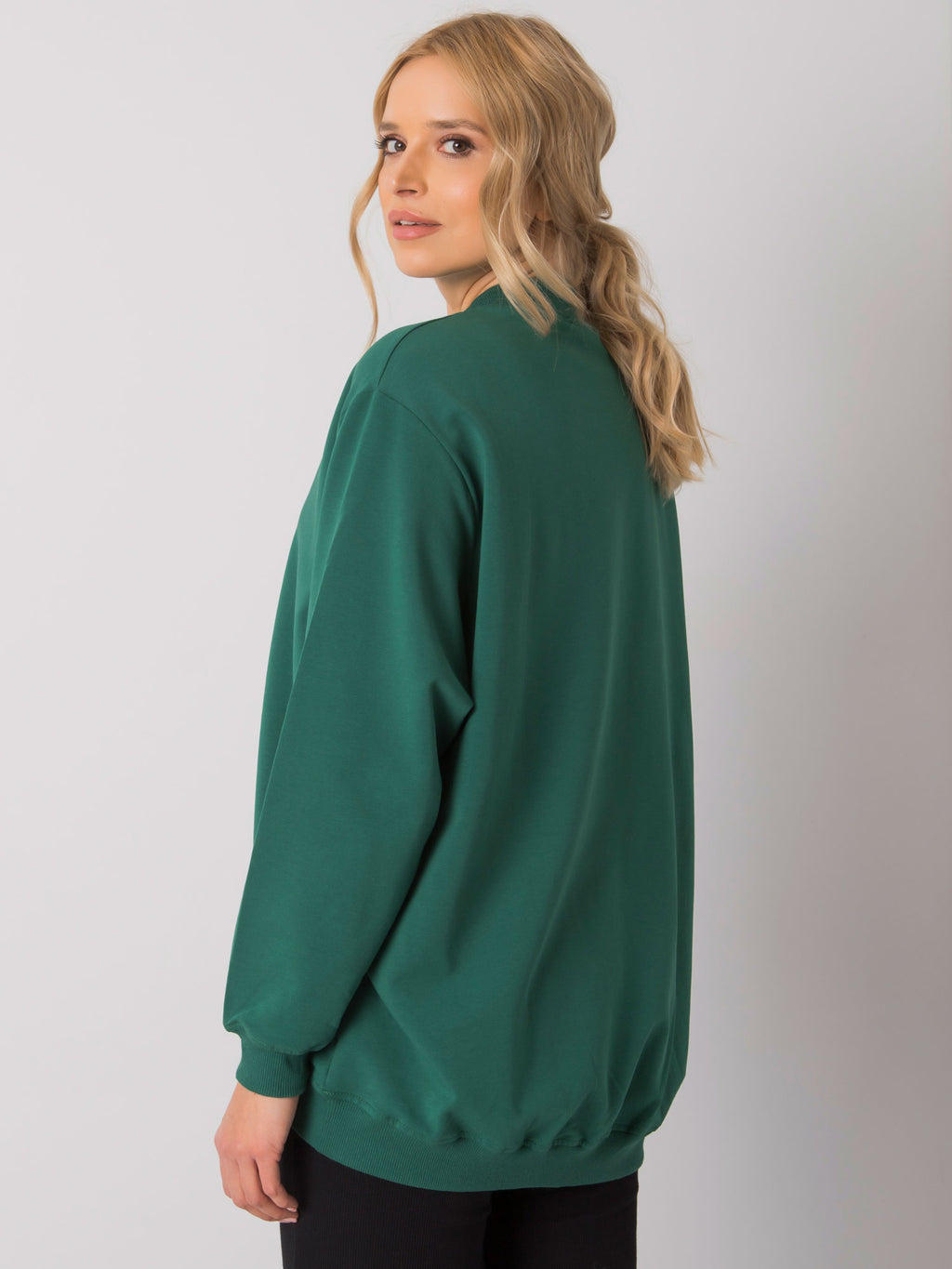 Twist Sweater met Hoge Kraag – Donkergroen