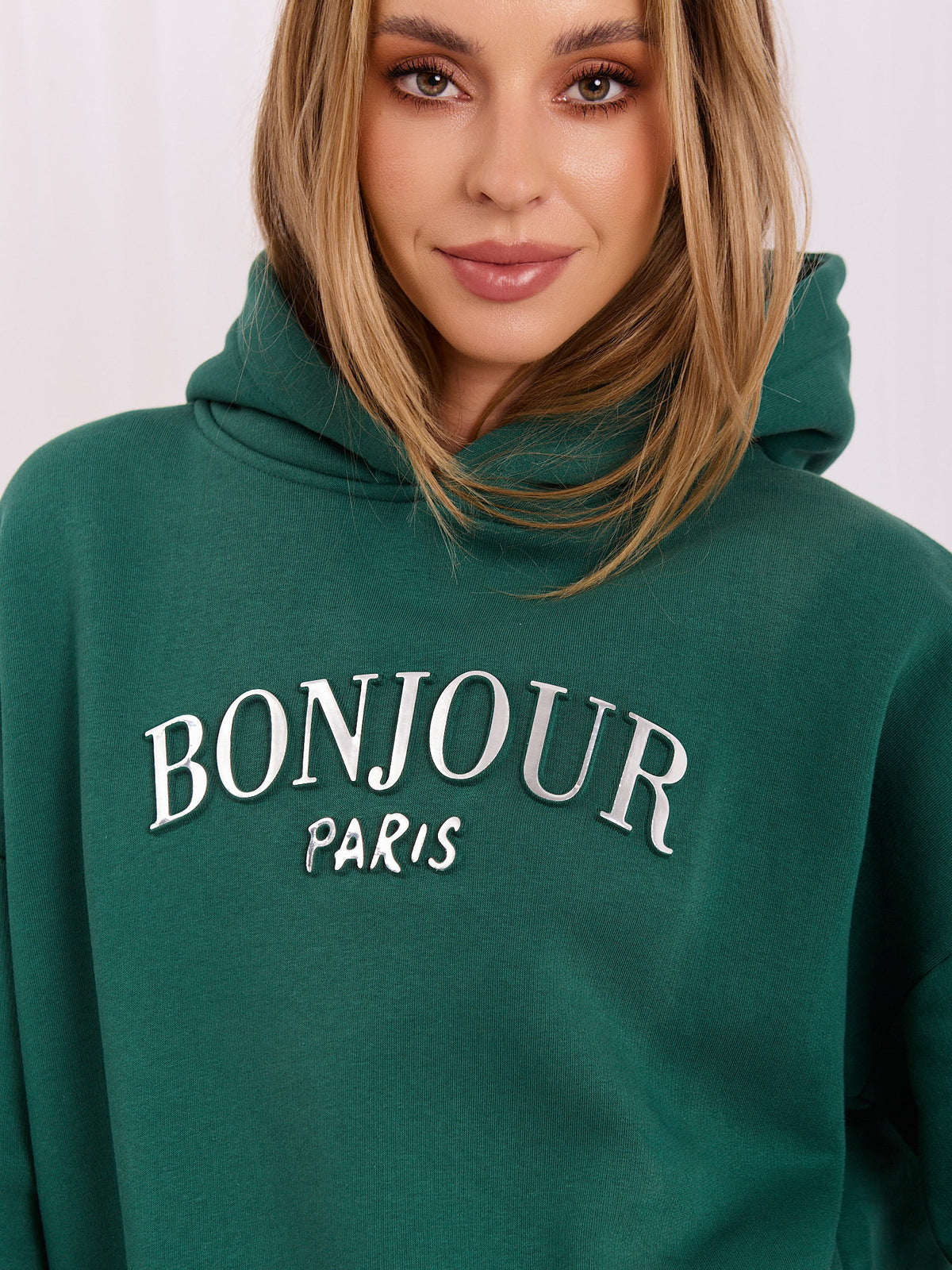 Lille Hoodie met Zakken – Donkergroen