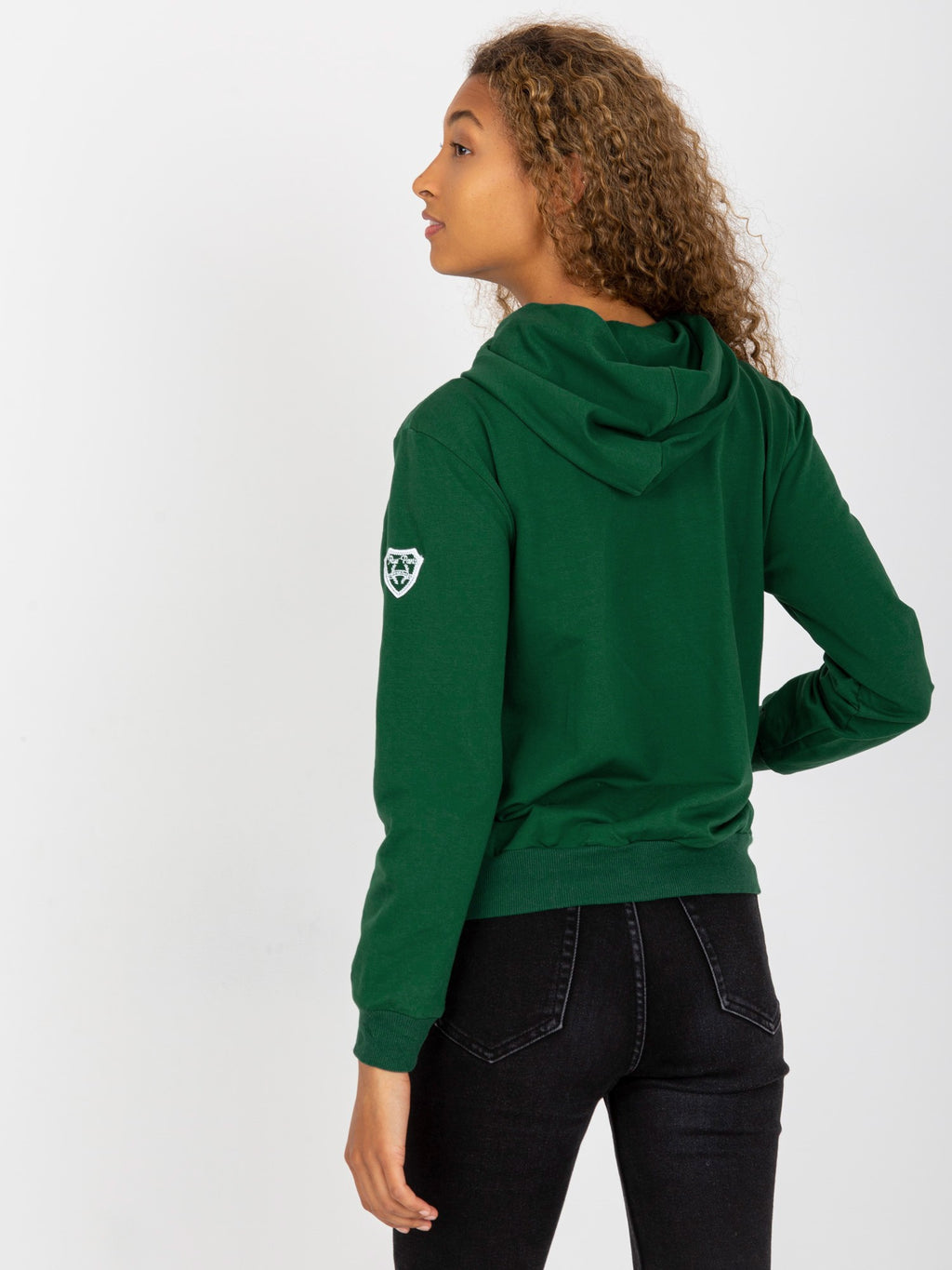Gewatteerde Bomber Hoodie – Donkergroen