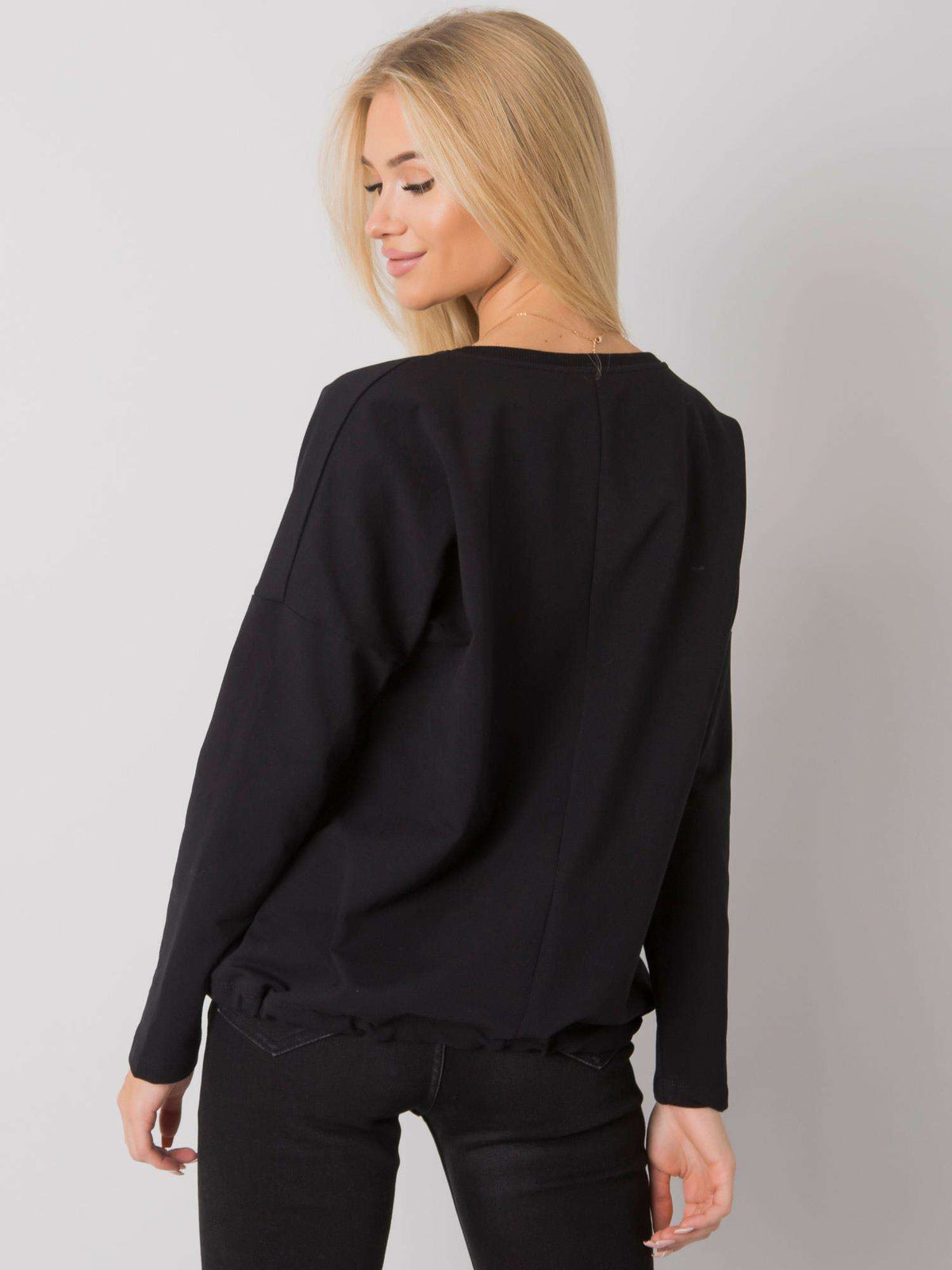 Top met Dromenvanger Print – Zwart