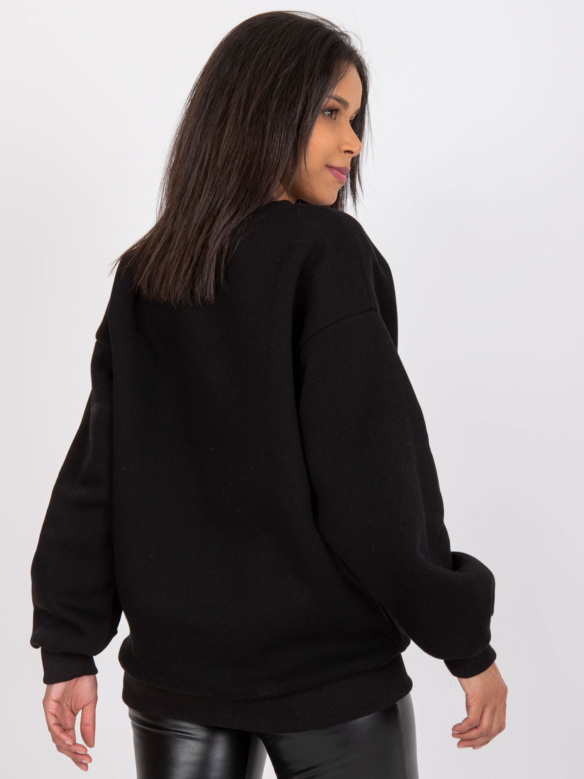 Oversized Sweater zonder Capuchon – Zwart