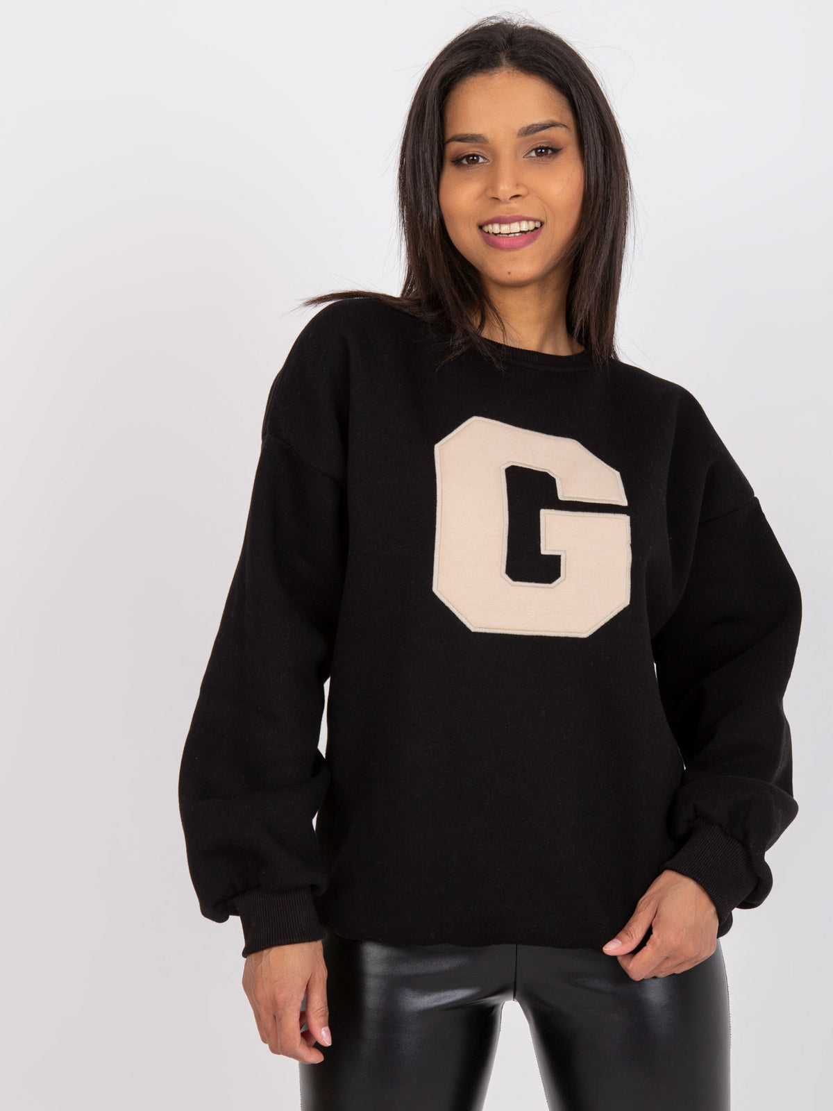 Oversized Sweater zonder Capuchon – Zwart