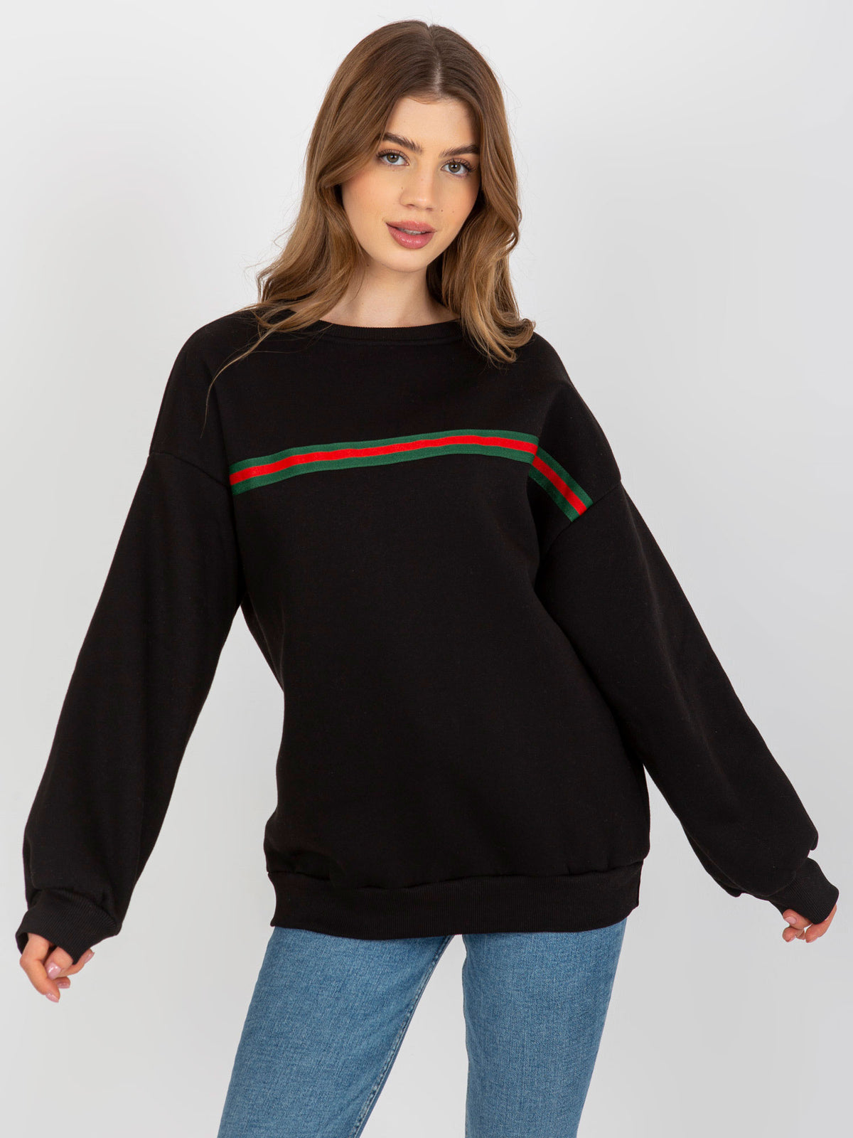 Oversized Sweater zonder Capuchon – Zwart