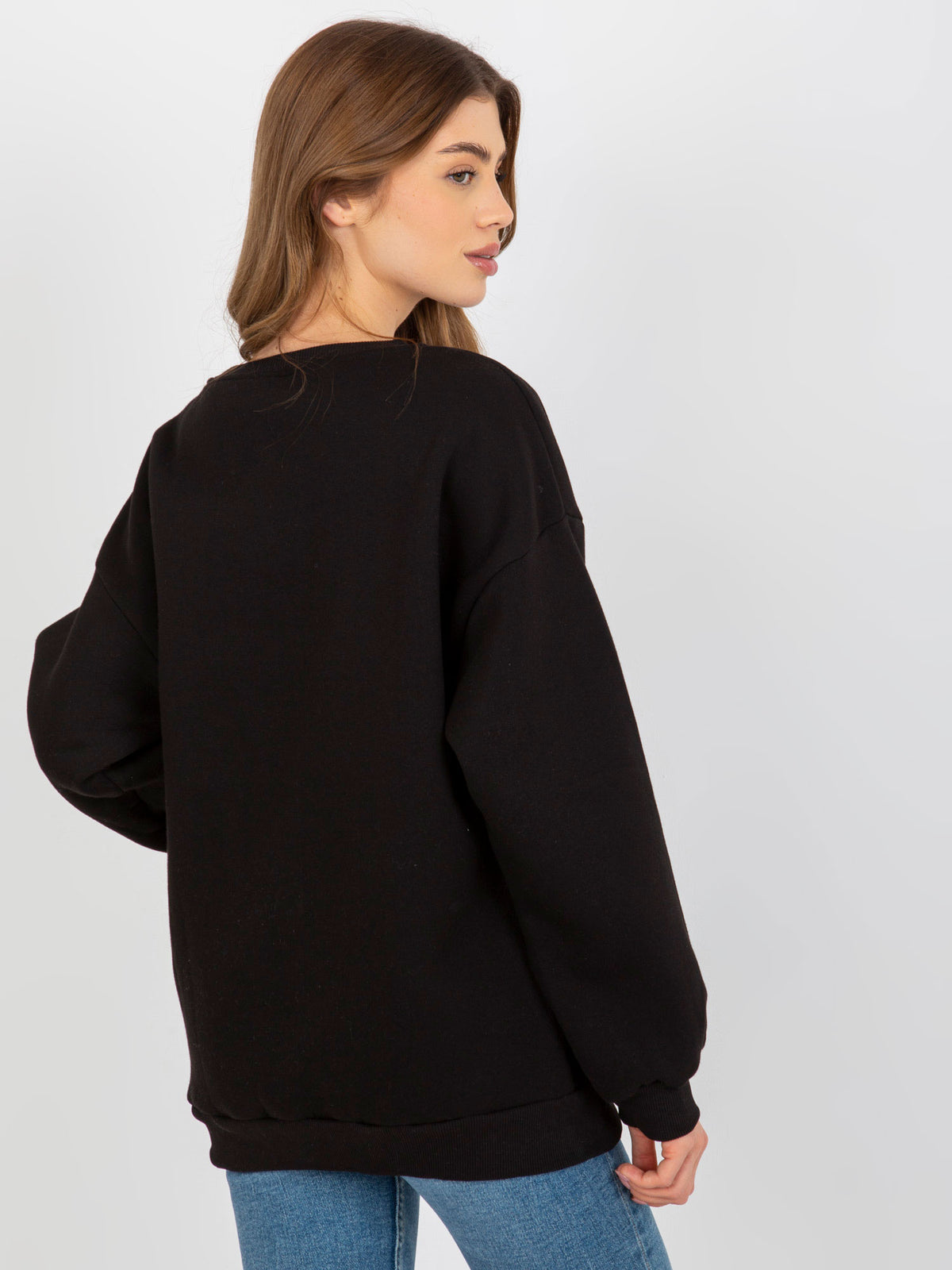 Oversized Sweater zonder Capuchon – Zwart