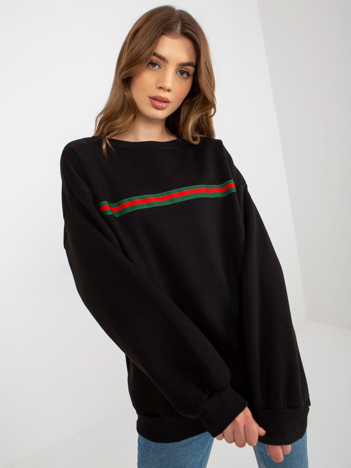 Oversized Sweater zonder Capuchon – Zwart