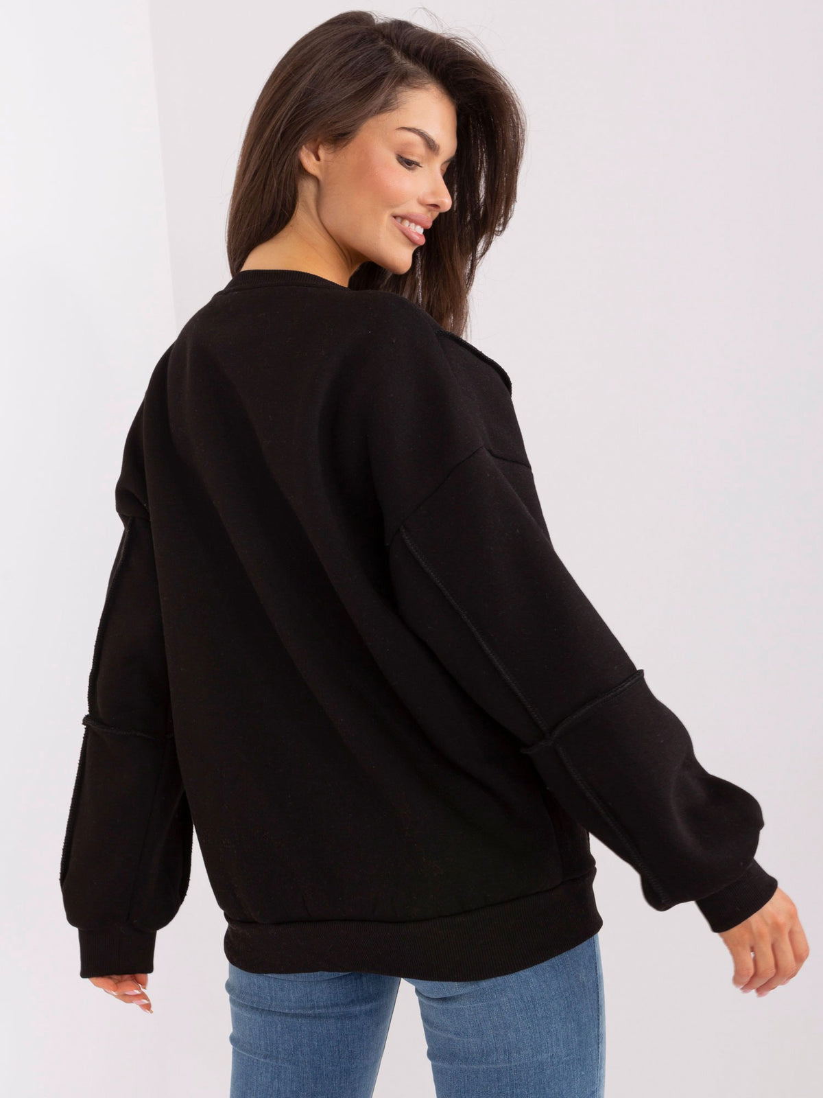 Oversized Sweater zonder Capuchon – Zwart