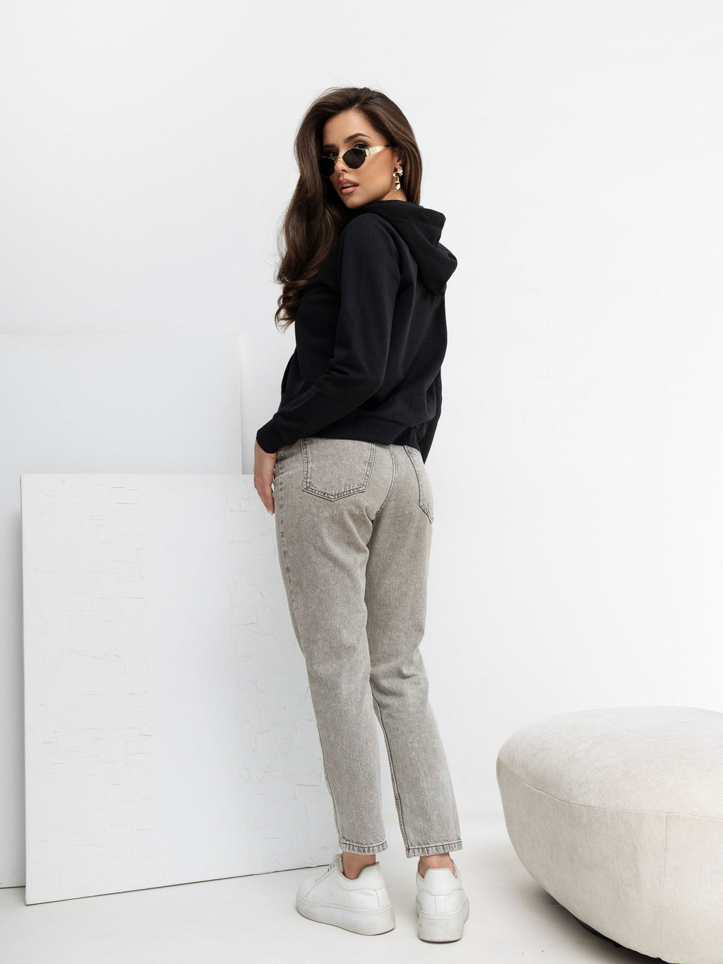 Basic Hoodie met Rits – Zwart