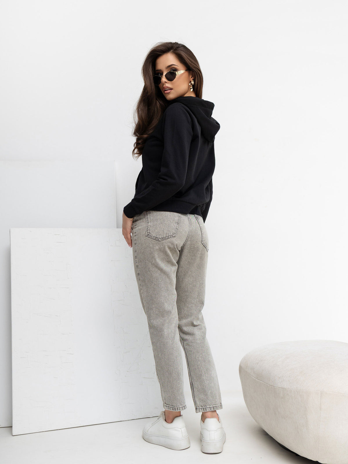 Basic Hoodie met Rits – Zwart