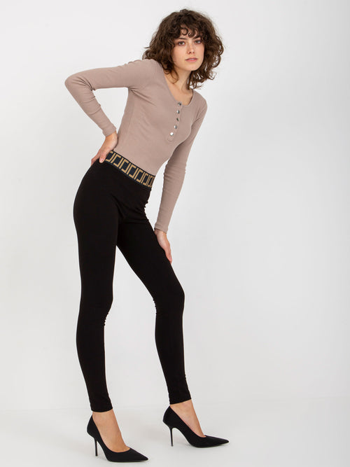 Basic High-Waist Legging – Zwart