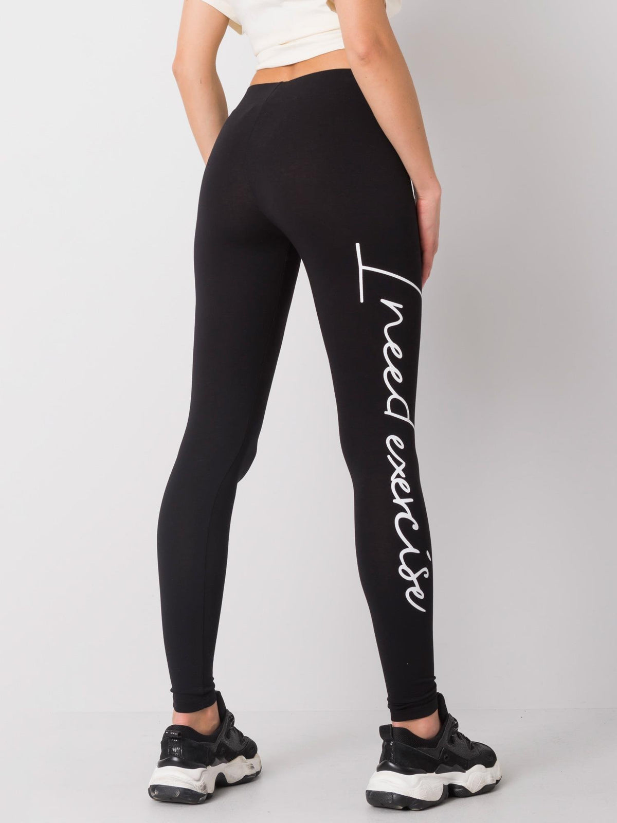 Statement Legging met Print – Zwart