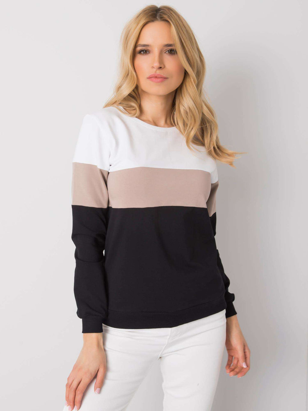 Larice Sweater – Zwart/Beige