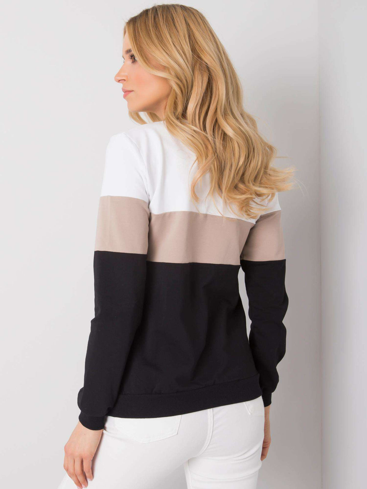Larice Sweater – Zwart/Beige