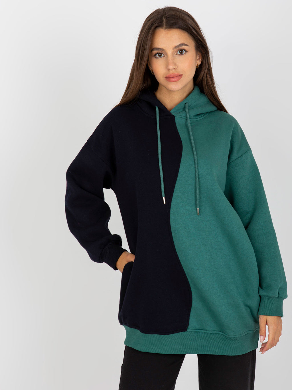 Basic Hoodie – Zwart/Groen
