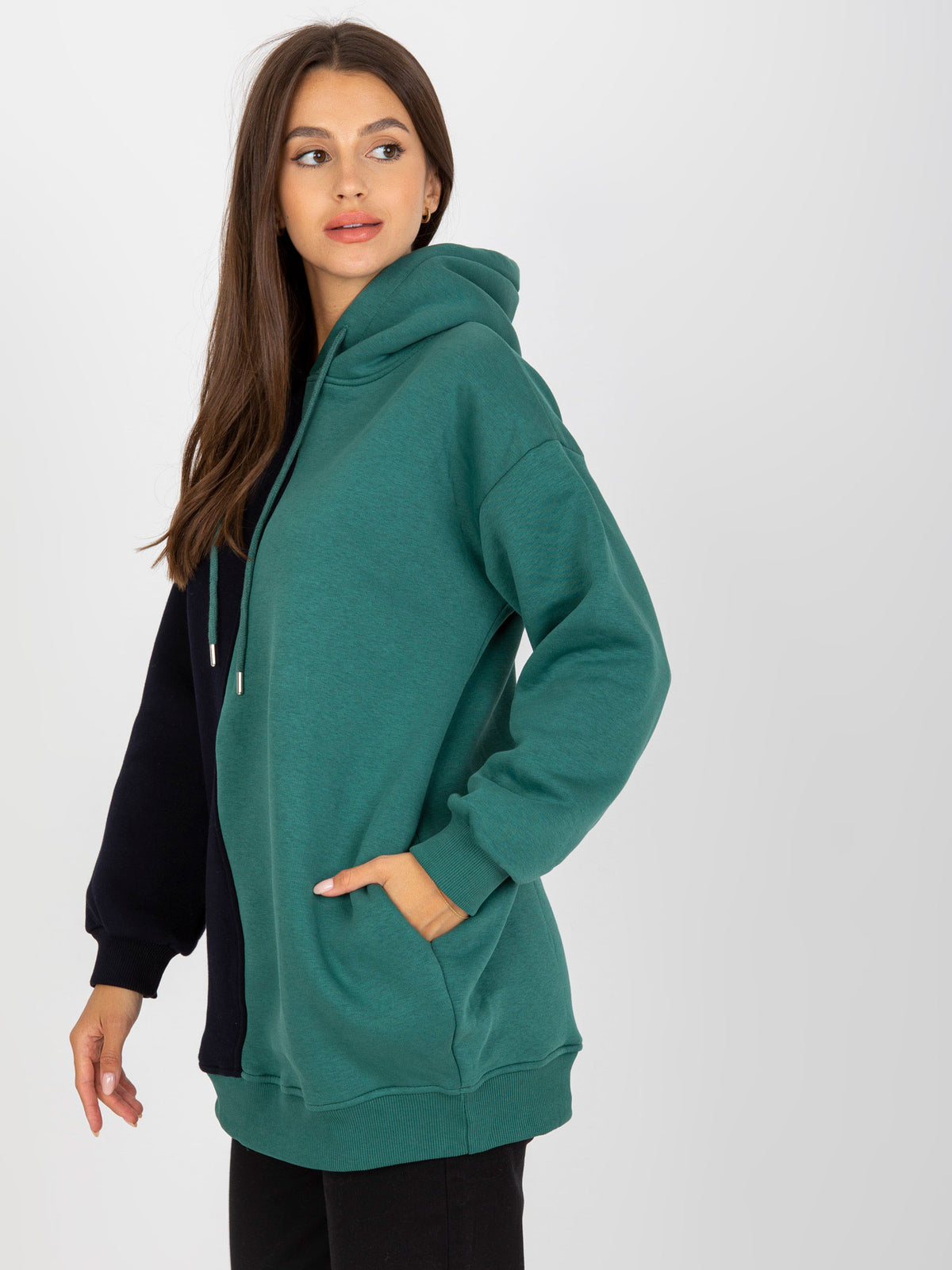 Basic Hoodie – Zwart/Groen